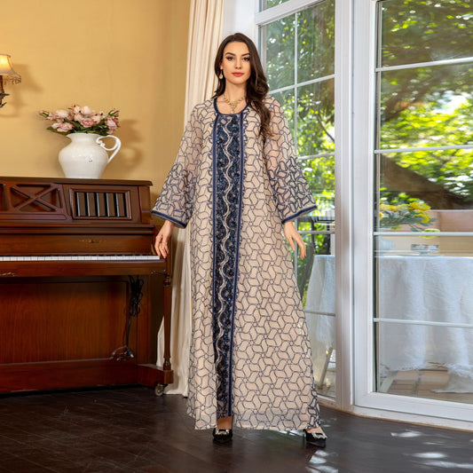 Beautiful Muslim Evening Party Dress - Blue