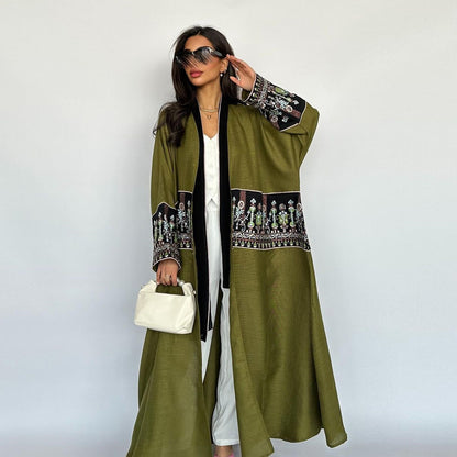 Graceful Long Open Front Abaya