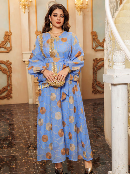 Stylish Blush Women's Evening Dress - Blue