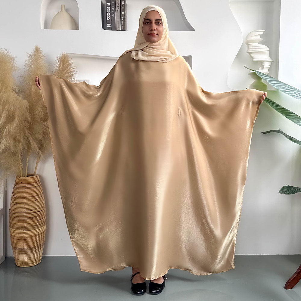 Brilliant Vibrant Silk Batwing Abaya