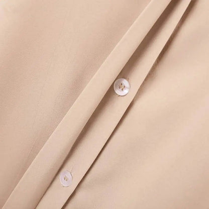 Women's Lapels Plain Loose Modest Robe