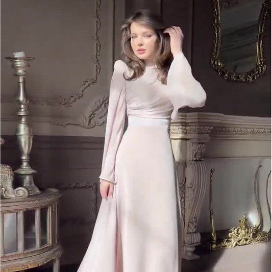 Women's Long-sleeved Half-turtleneck Dress