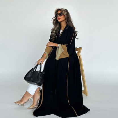 Simple Elegant Open Front Abaya Robe