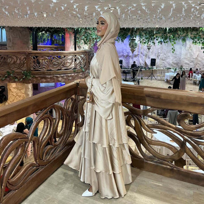 Elegant Emerald Green Open Abaya