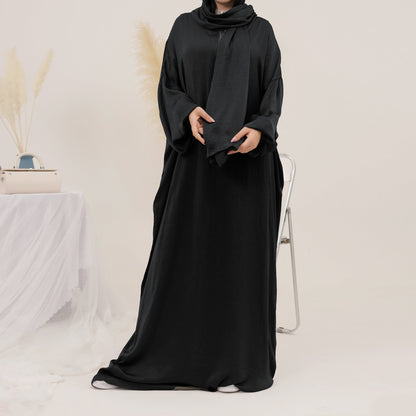 Women's Solid Color Modest Abaya Dress