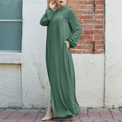 Women's Stand-Up Collar Decent Dress