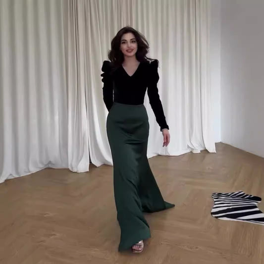 Women's Waist-cinching Tie Maxi Dress