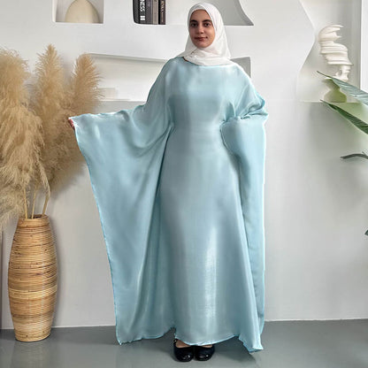 Brilliant Vibrant Silk Batwing Abaya