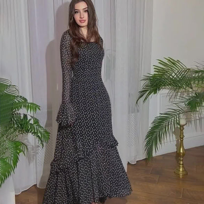 Women's Polka Dots Patchwork Irregular Dresses