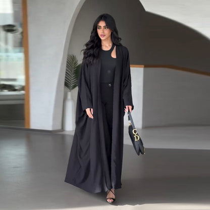 Elegant Open Front Abaya Robe