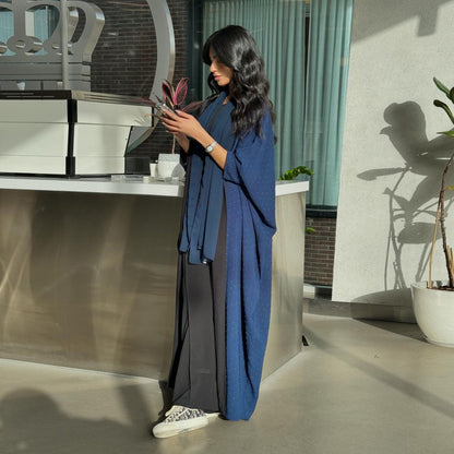 Elegant Open Front Abaya Robe