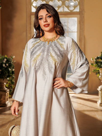 Modest Long Sleeve Islamic Dress - White