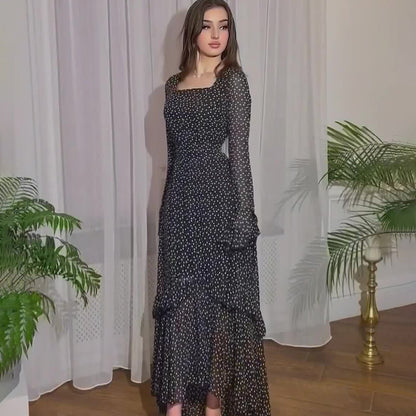 Women's Polka Dots Patchwork Irregular Dresses