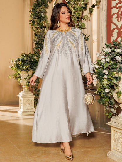 Modest Long Sleeve Islamic Dress - White