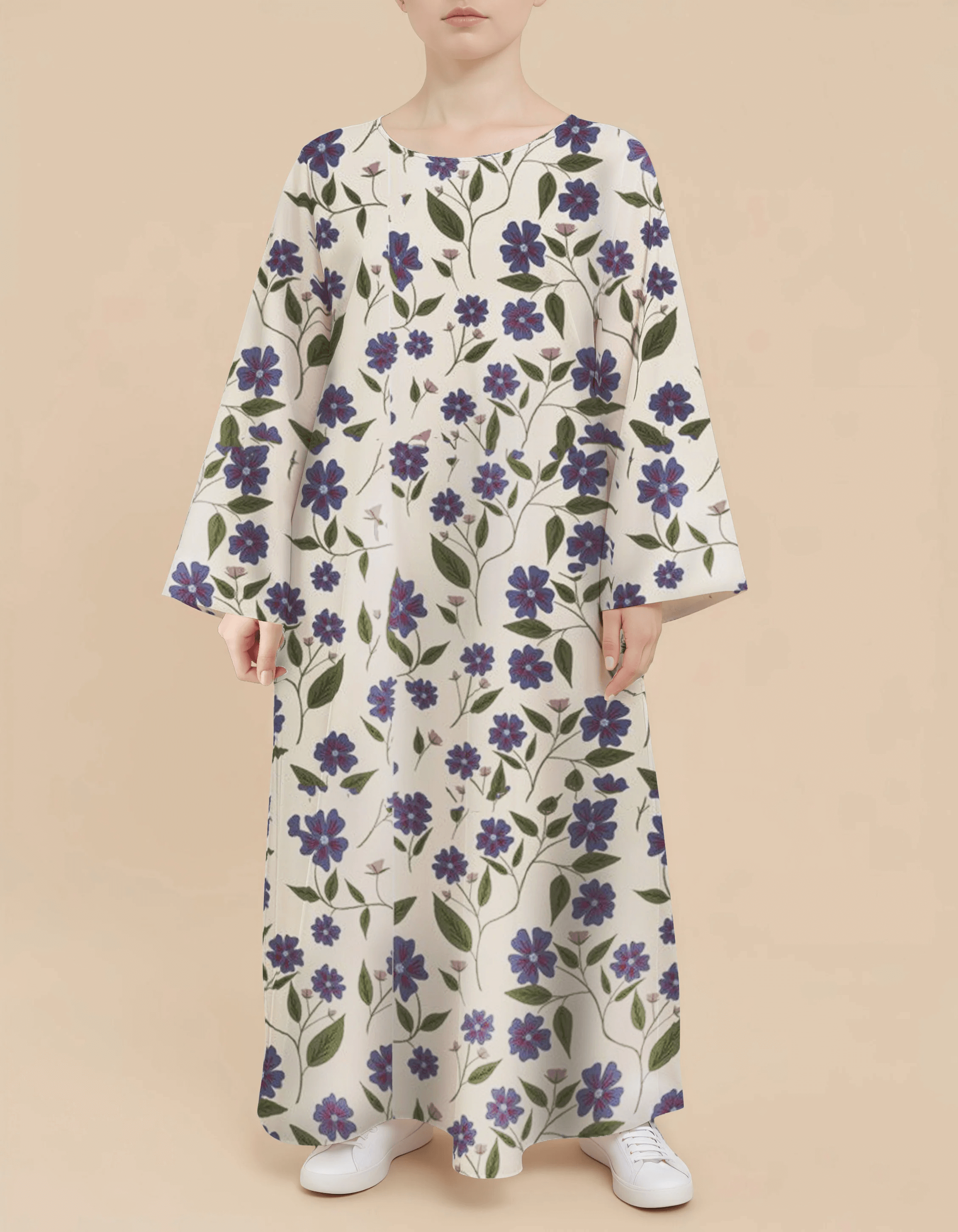 Plus Size Floral Nursing Kaftan in Flowers