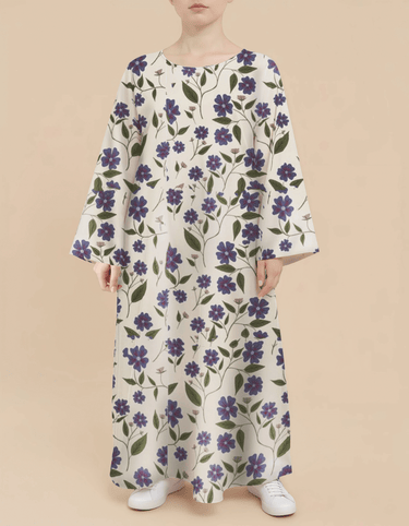 Plus Size Floral Nursing Kaftan in Flowers