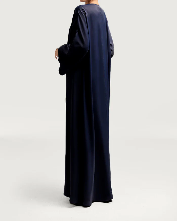 Sophia Heavy Satin Open Abaya Robe