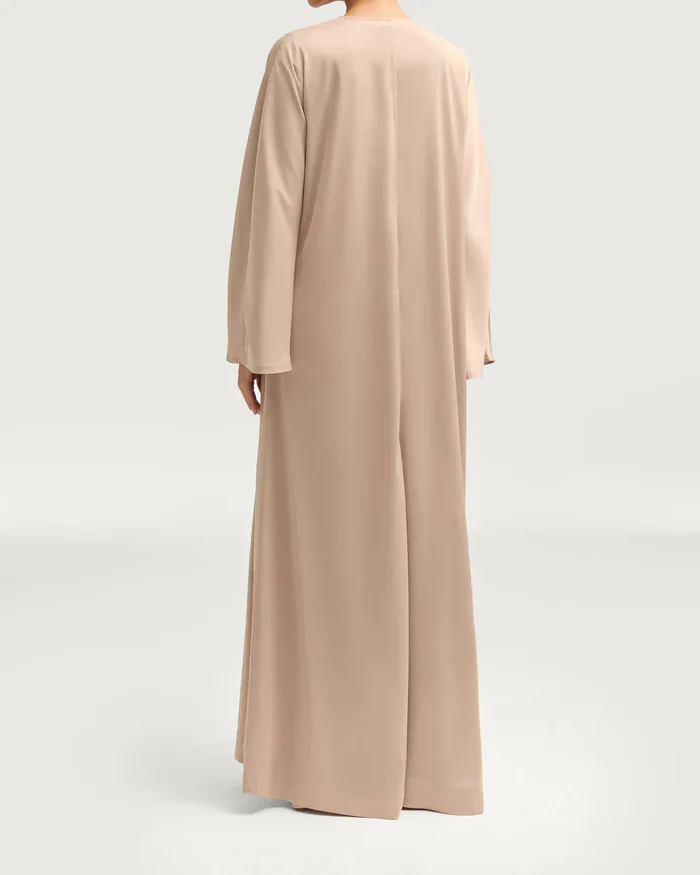 Sophia Heavy Satin Open Abaya Robe