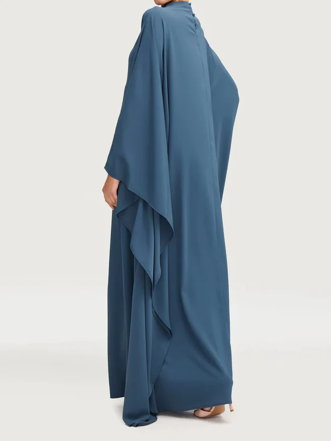 Side Wings Inner Tie Abaya Dress