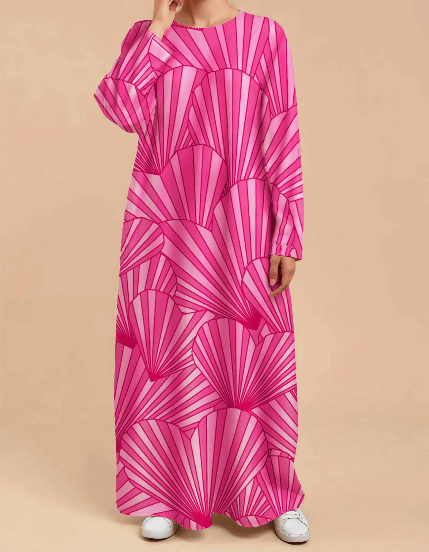 Plus Size Floral Nursing Kaftan in Abstract