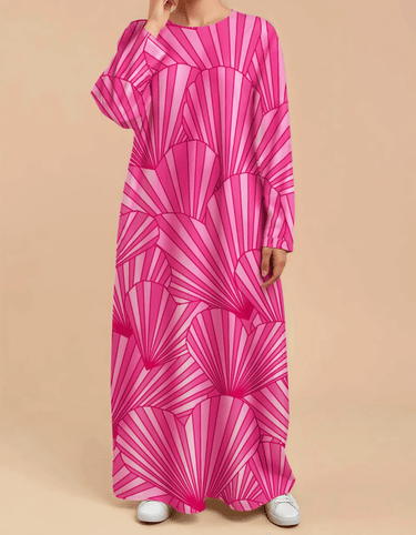 Plus Size Floral Nursing Kaftan in Abstract