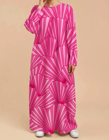 Plus Size Floral Nursing Kaftan in Abstract