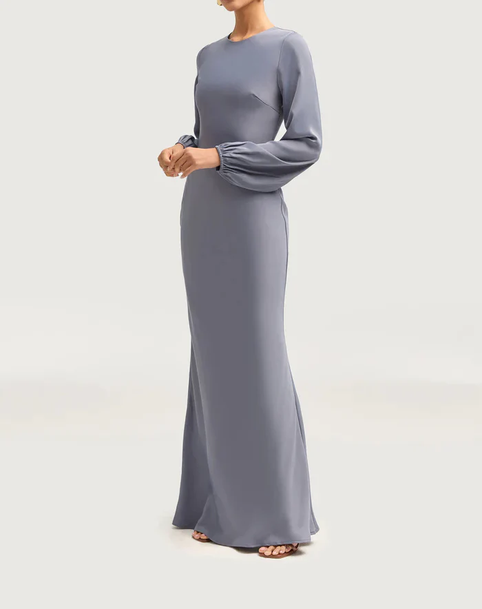 Sophia Heavy Satin Maxi Abaya Dress