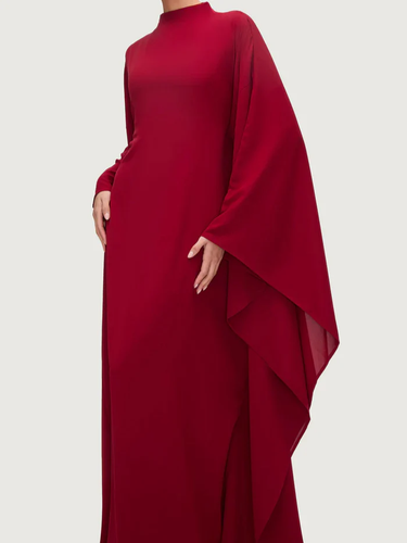 Side Wings Inner Tie Abaya Dress