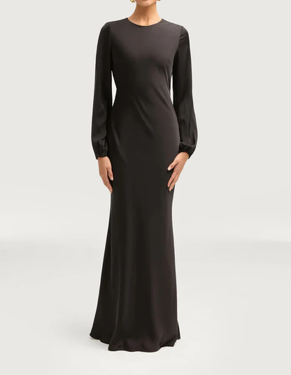 Sophia Heavy Satin Maxi Abaya Dress