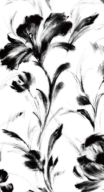 Plus Size Floral Nursing Kaftan in Big Black Lily