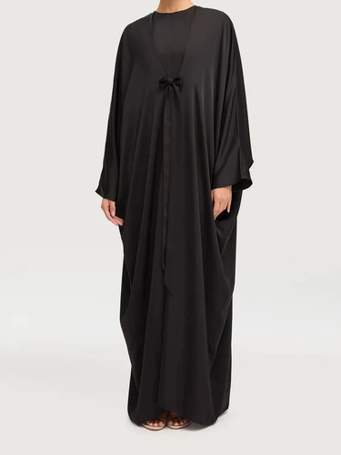 Mahina Tie Bow Satin Kaftan