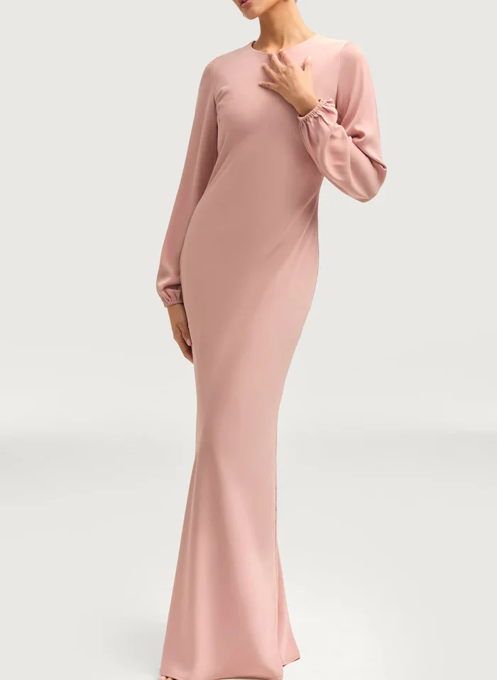 Sophia Heavy Satin Maxi Abaya Dress