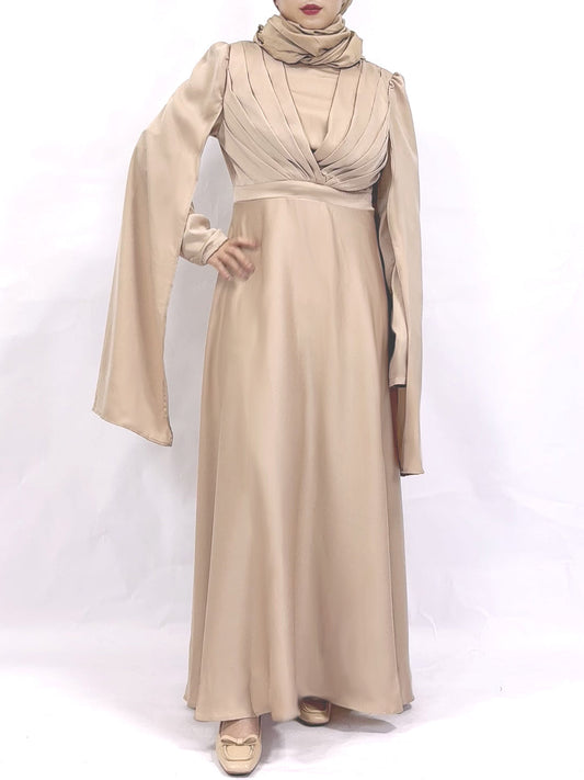 Women's Cape Sleeve Elegant Stylish Party Abaya Dress