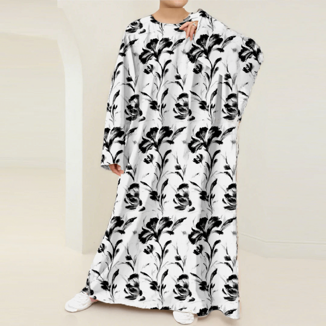 Plus Size Floral Nursing Kaftan in Flowers