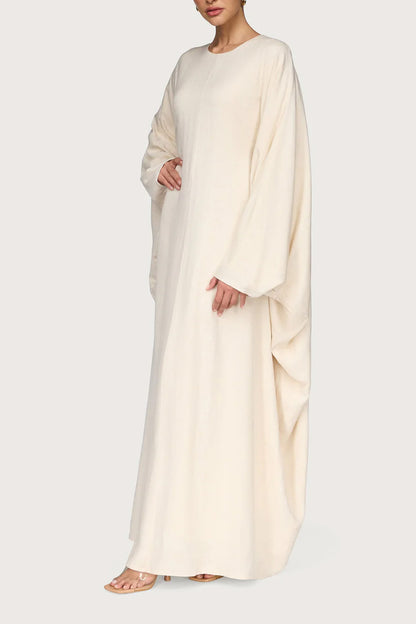 Ladies' Comfortable and Stylish Round-neck Dress-Beige