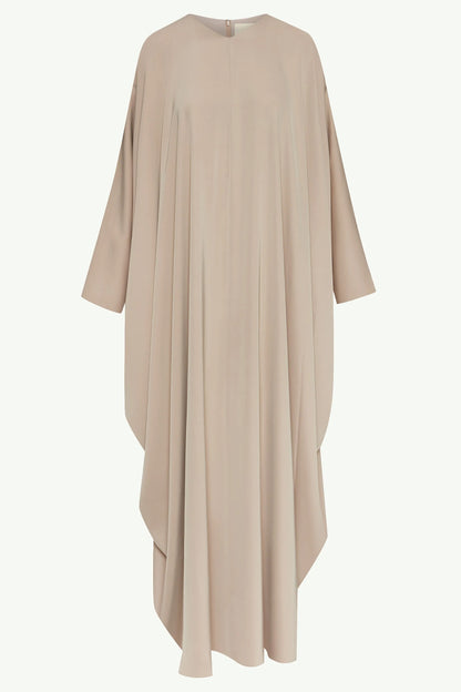 Women's Fashion Satin Robe Dress-Creme Caramel