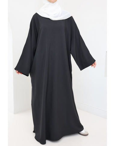 Ladies' Comfortable and Stylish Kaftan with Side Pockets-Black