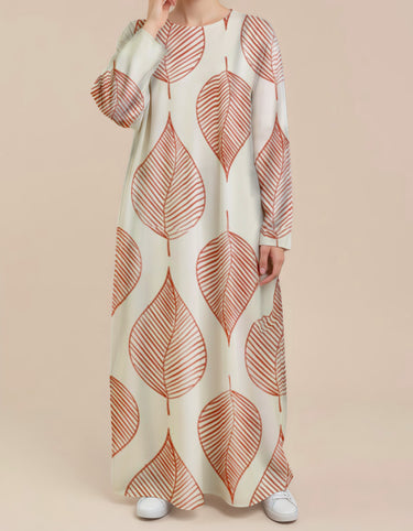 Plus Size Floral Nursing Kaftan in Leaf