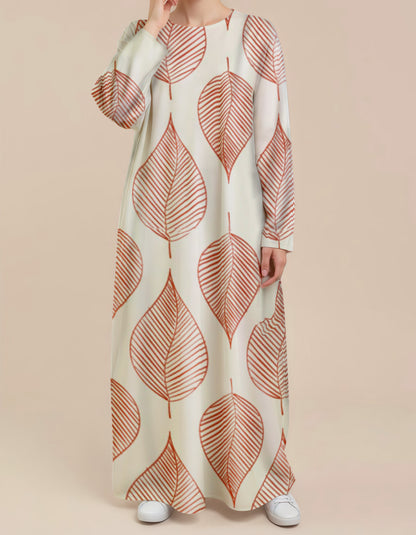 Plus Size Floral Nursing Kaftan in Leaf