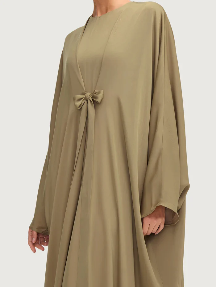 Mahina Tie Bow Satin Kaftan