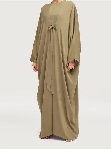 Mahina Tie Bow Satin Kaftan