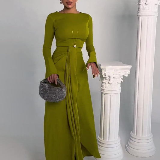 Women's Satin Banquet Maxi Dress
