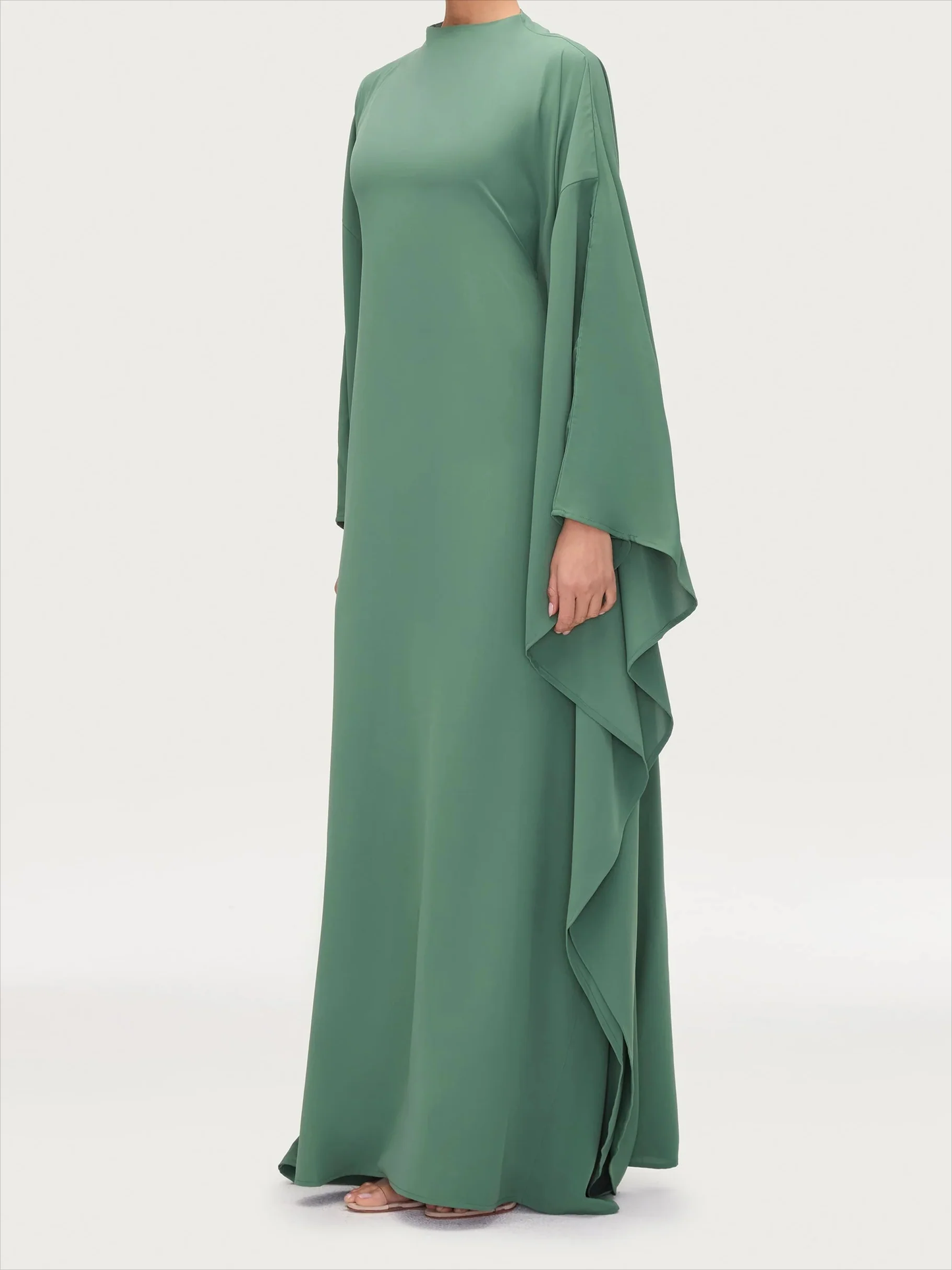Side Wings Inner Tie Abaya Dress