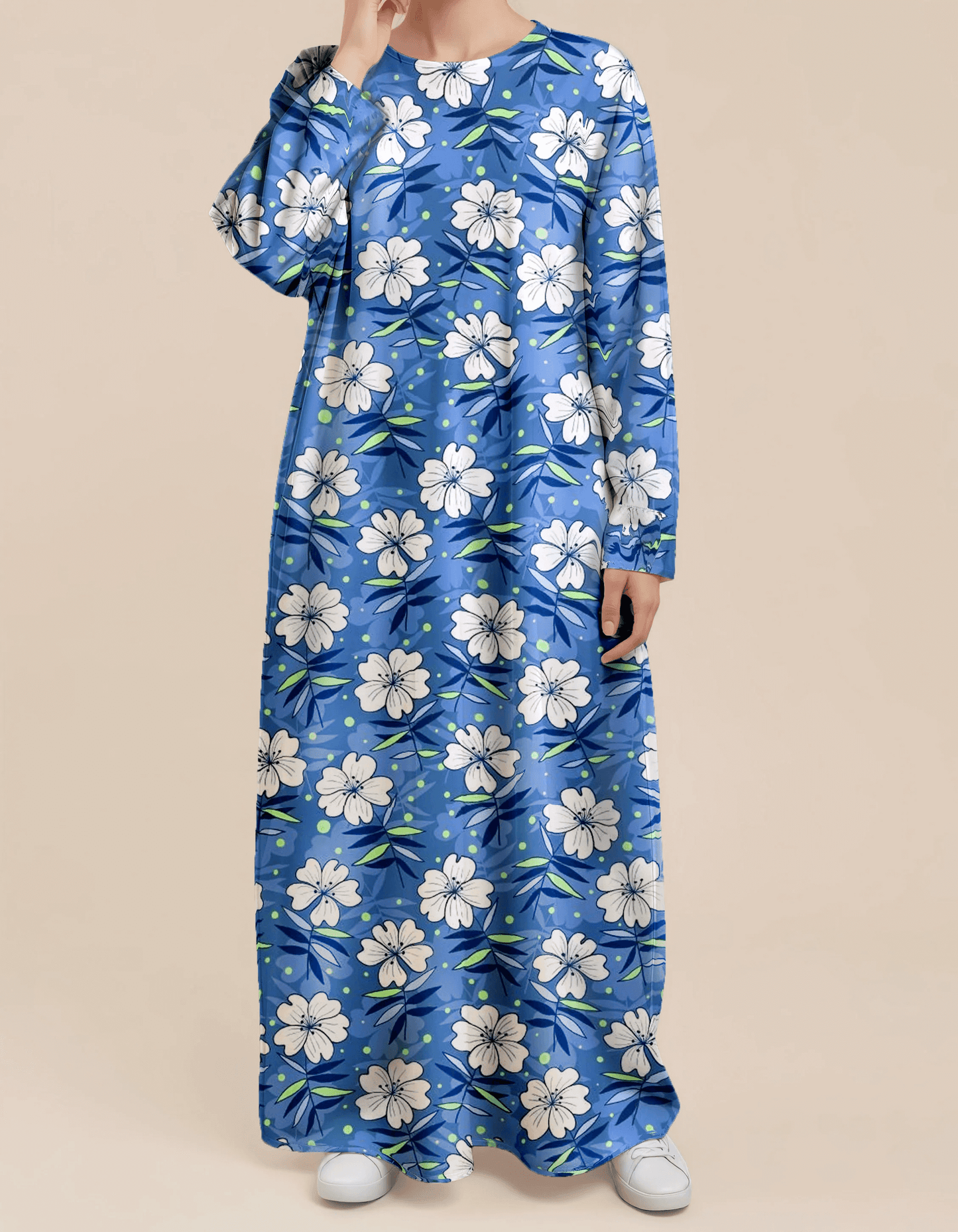 Plus Size Floral Nursing Kaftan in Flowers