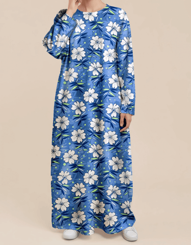 Plus Size Floral Nursing Kaftan in Flowers