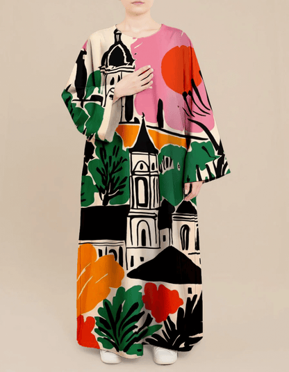 Plus Size Floral Nursing Kaftan