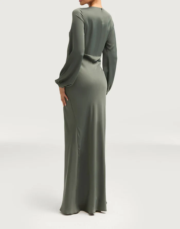 Sophia Heavy Satin Maxi Abaya Dress