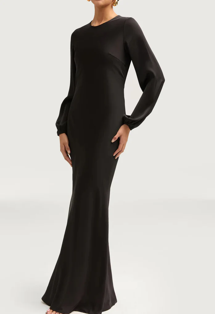 Sophia Heavy Satin Maxi Abaya Dress