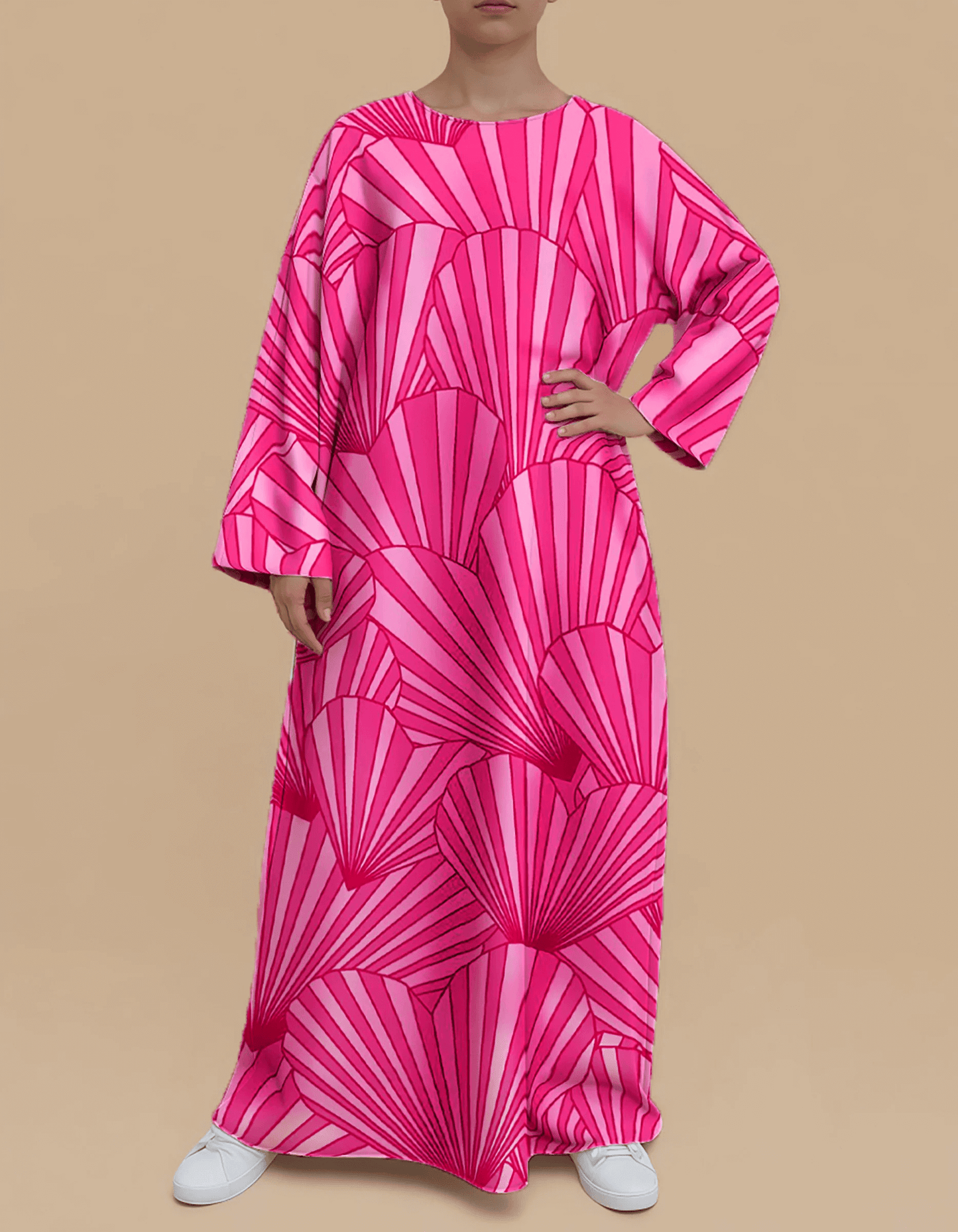 Plus Size Floral Nursing Kaftan in Abstract
