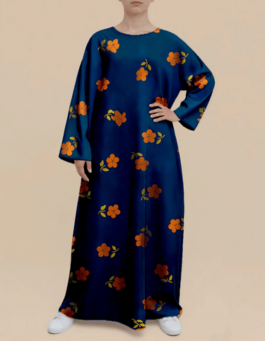 Plus Size Floral Nursing Kaftan in Flowers